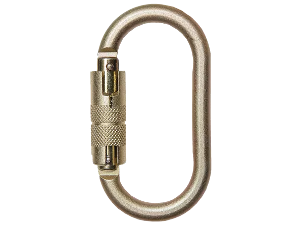 KiBo Drehschlosskarabiner Stahl AZ011T, Oval